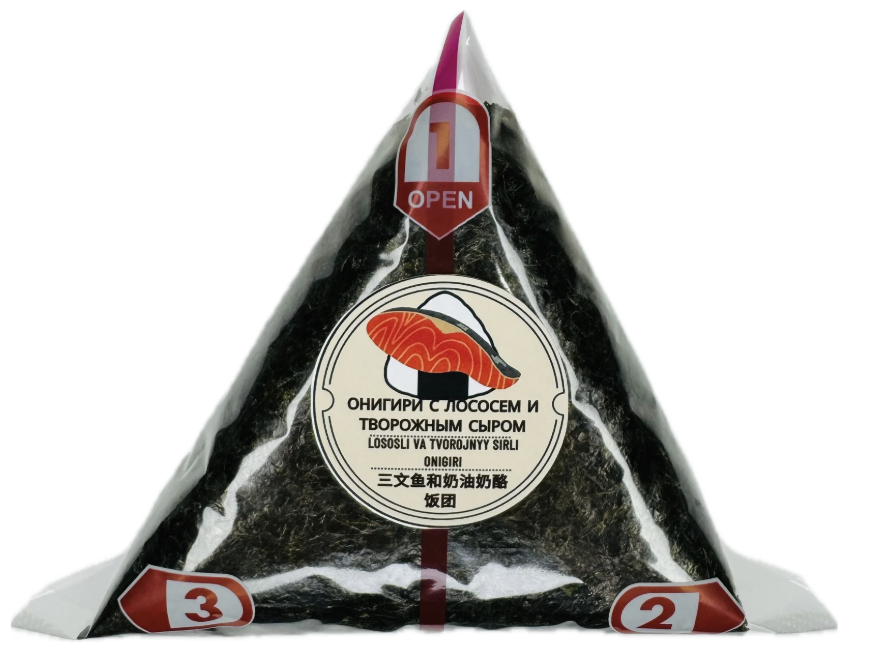 Онигири с лососем и творожным сыром